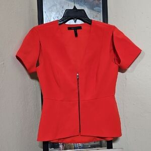 Vibrant Red Short Sleeve Top